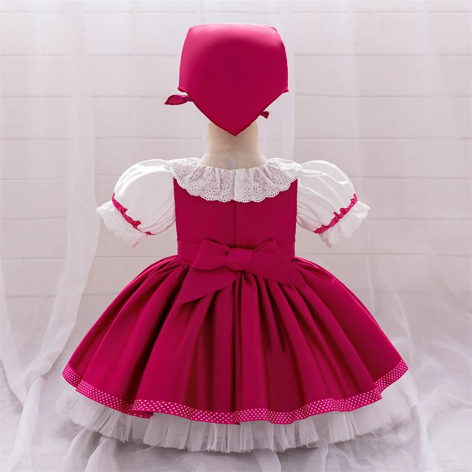 Infant Girls Masha And Bear 2pcs Party Dress Baby Hot Pink Floral Birthday  Gown Girl Lace Fluffy Fashion Clothes Kids Costumes - AliExpress 1501