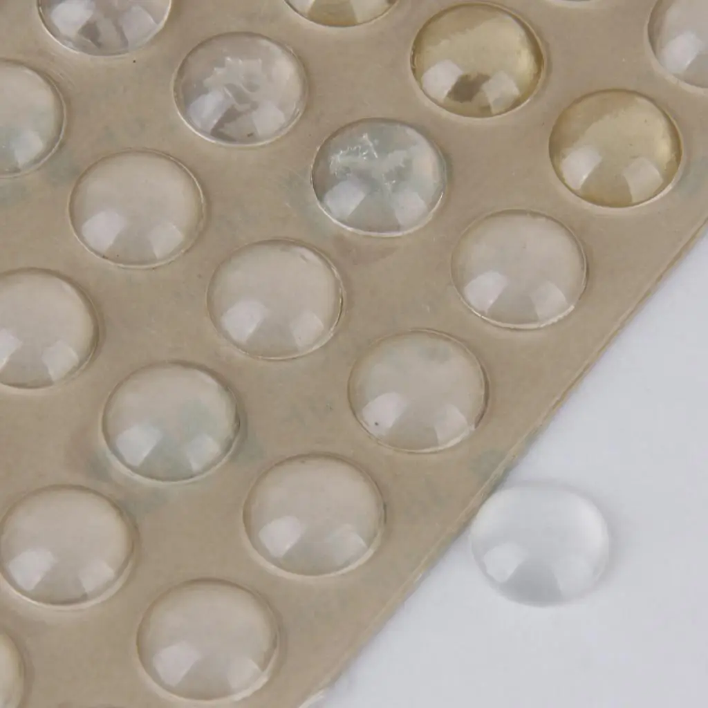 100 Pieces Clear Rubber Feet Bumpers Furniture Buffers, Glue