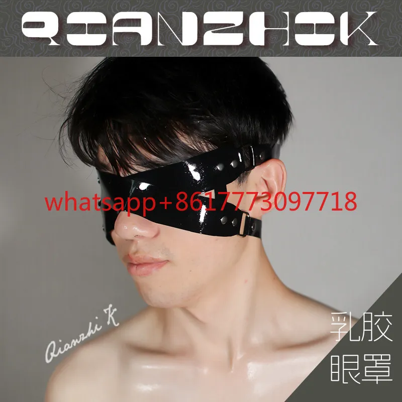 

Qianzhi K latex eye mask mask accessories props cos performance latexmask headgear