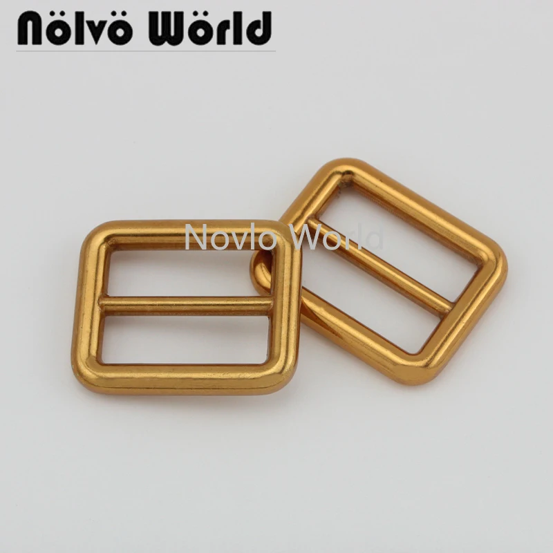 20-100pcs 3 Size 25-32-38mm old gold metal buckle bag strap belt adjust tri-glide buckle DIY ring part accessories