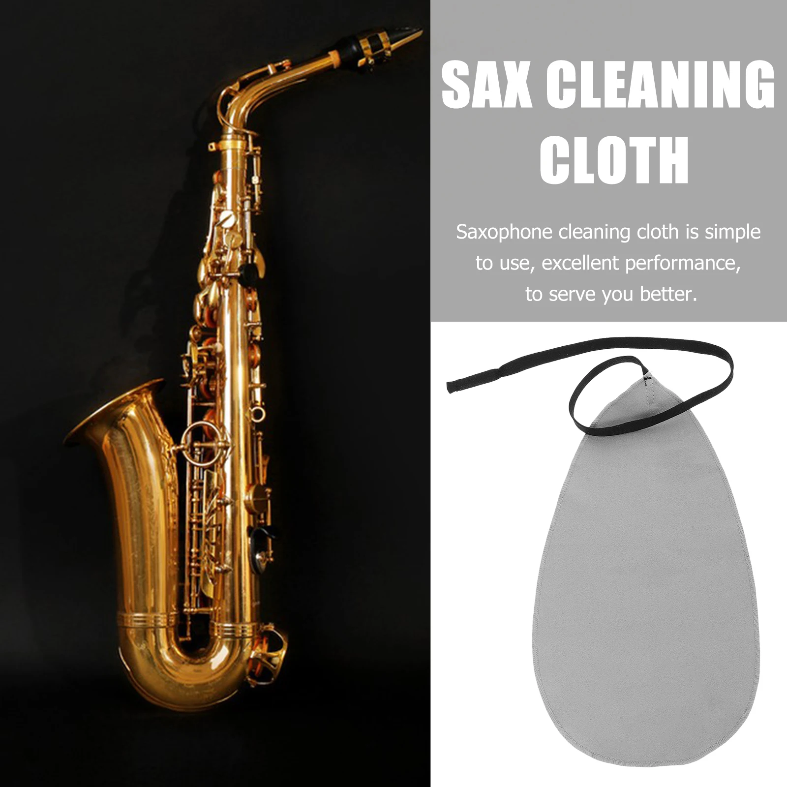 

2 Pcs Musical Instrument Cleaning Cloth Acoustic Clarinet Instruments Folding for Wipe