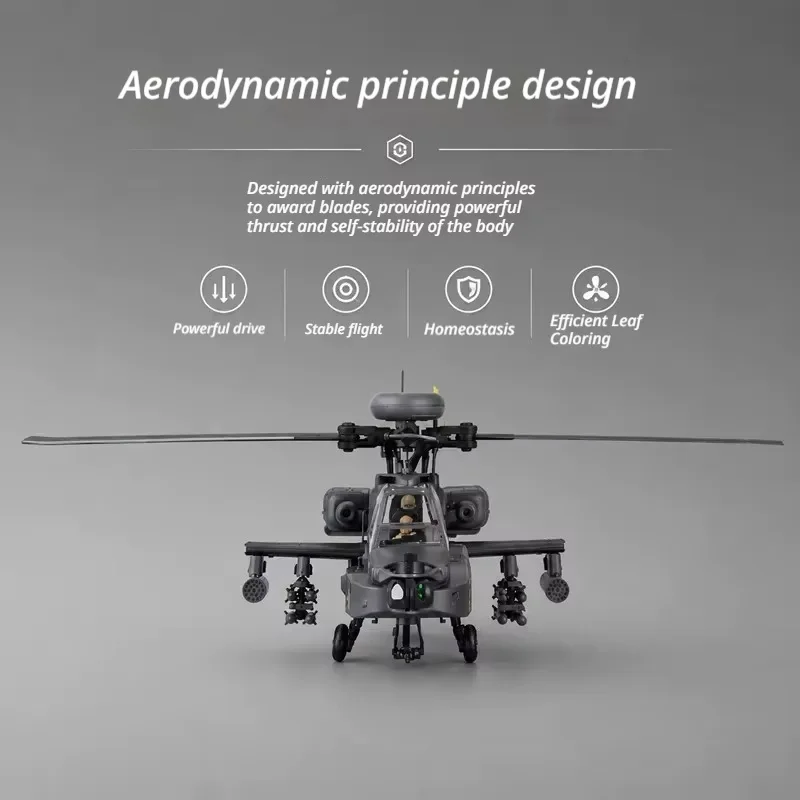RC ERA C170 AH-64 Apache Helicopter Gyro Stabilized Helicopter RTF Brushless Machine One Key Take Off/Landing RC Helicopter