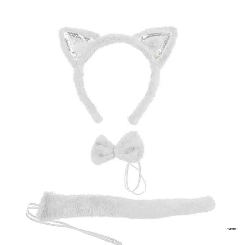 Cats Costume Set Cats Cosplay Costume Sexy Tail Bowtie Cats ear Headband