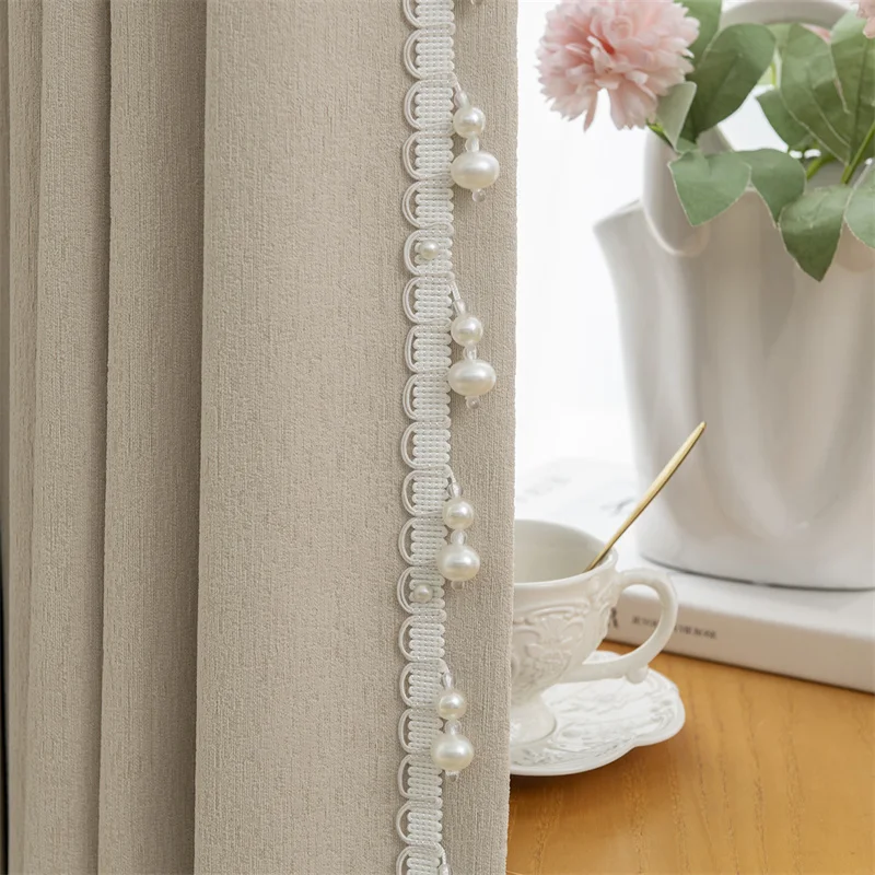 2025 Curtain Trim ABS Pearl Beads Embroidery Ribbon Sofa Cushion Tablecloth Tassel Fringe Pendant Curtain Accessories Home Decor