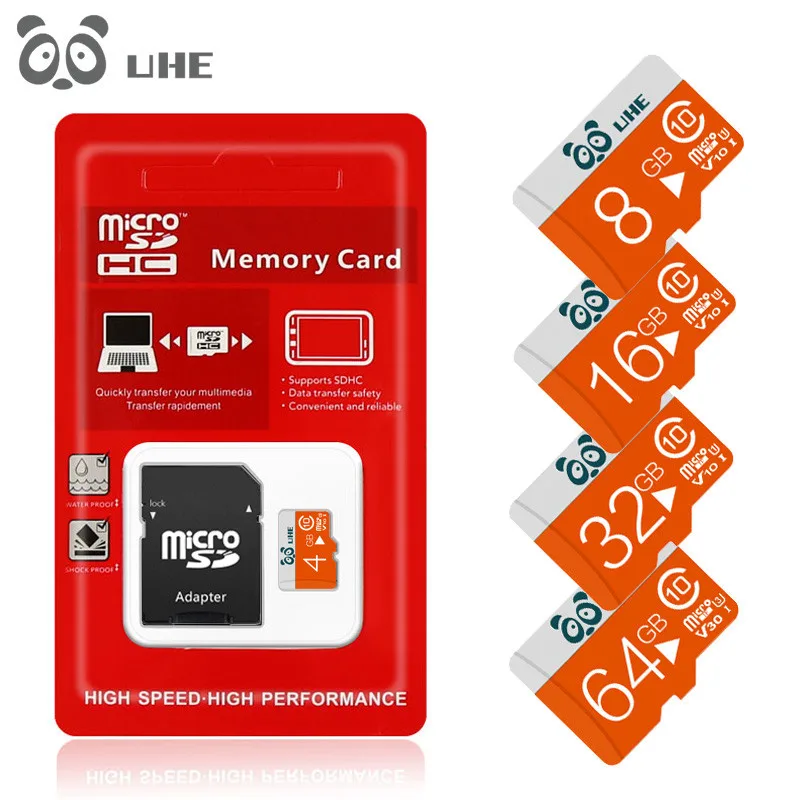 High Quality Micro Card SD Card 32GB 64GB Memory Card 16GB 8GB TF Card with Adapter cartao de memoria mini gift Free shipping