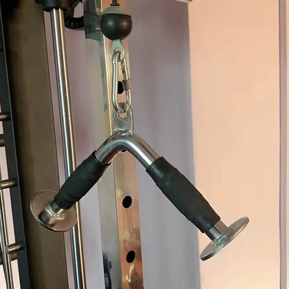 V Shape Bar Lat Pull Down Attachment Anti-slip Comfort Grip Double D Row Handle Durable Gym Aid Gantry Lever Handle