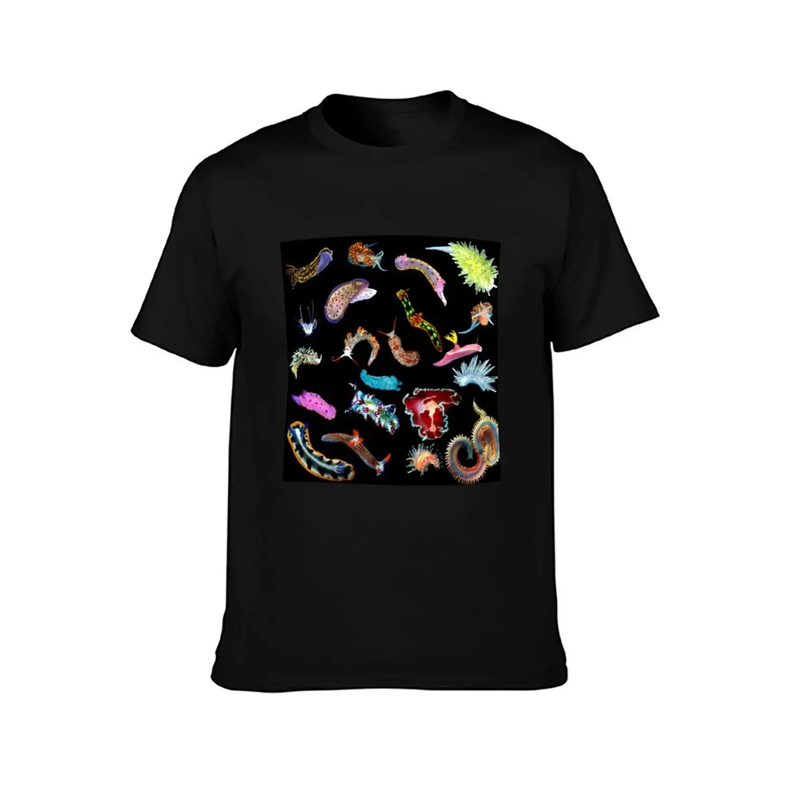 Beauty beneath the surface - Sea slugs T-Shirt Summer Casual Cotton Tee Oversized Streetwear Tops Vintage Graphic Print