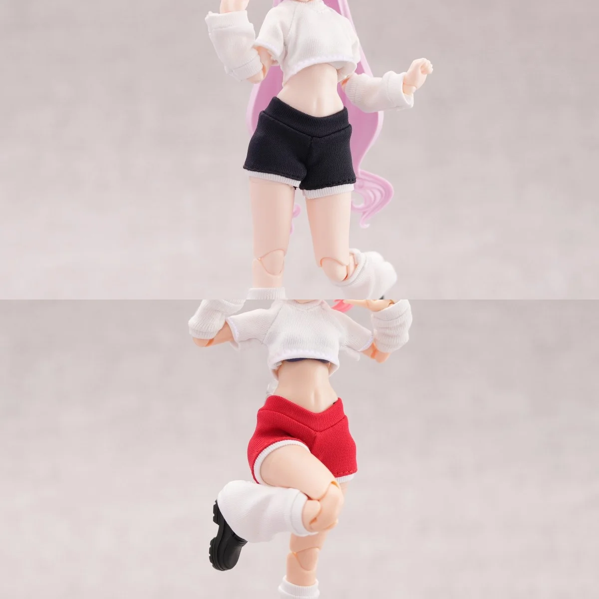 

【Clothing Only】1/12 Scale White Short Style Tops Sports Shorts Spicy Girl Campus Uniform Set For 6inchs Action Figures Body