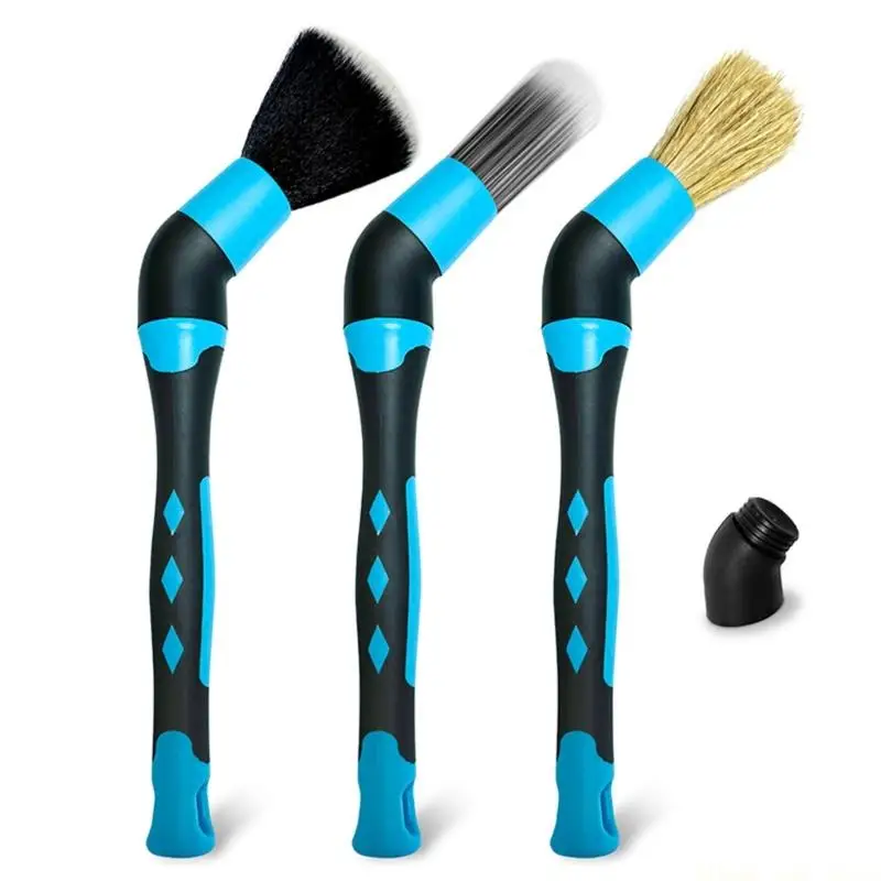 A2BE 3Pcs Auto Detailing Brushes produced For Efficient Cleaning Of Narrow sectors Between Seats display And ducts With Plastic