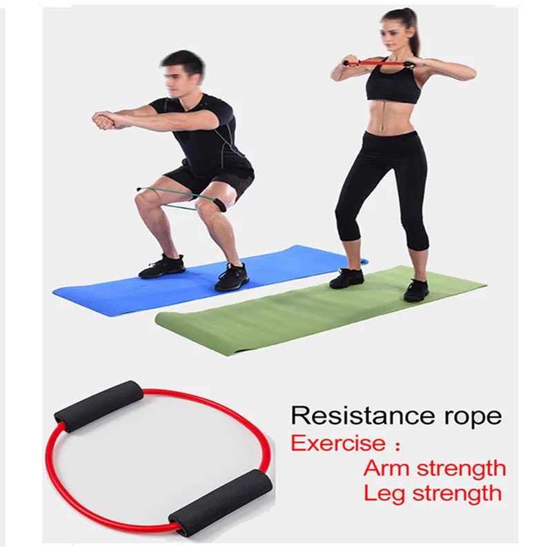 

O Shape Lightweight Red Resistance Band For Core Upper And Lower Body Workouts Training