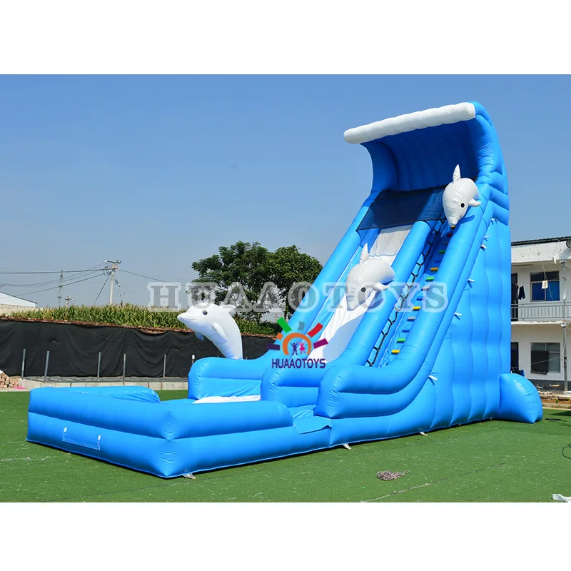 Commercial Grade 7m High Inflatable Water Slide with Pool for Sale