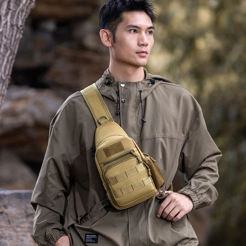 

Men's bag casual cycling crossbody bag chest shoulder bag military sports tactical chest bag multifunctional crossbody bag