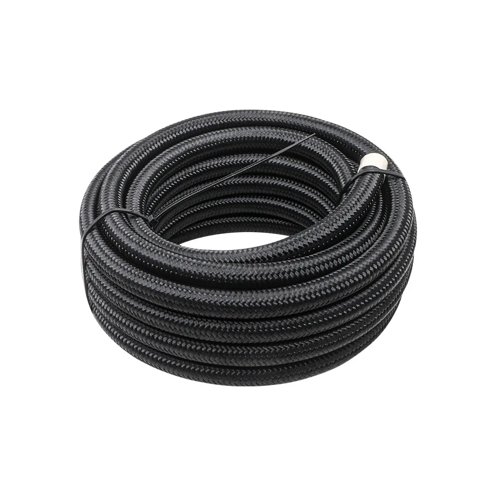6AN AN6 Fuel Line Hose Kit Braided Nylon Stainless Steel Oil Gas Pipe for High Temperature Resistant Applications