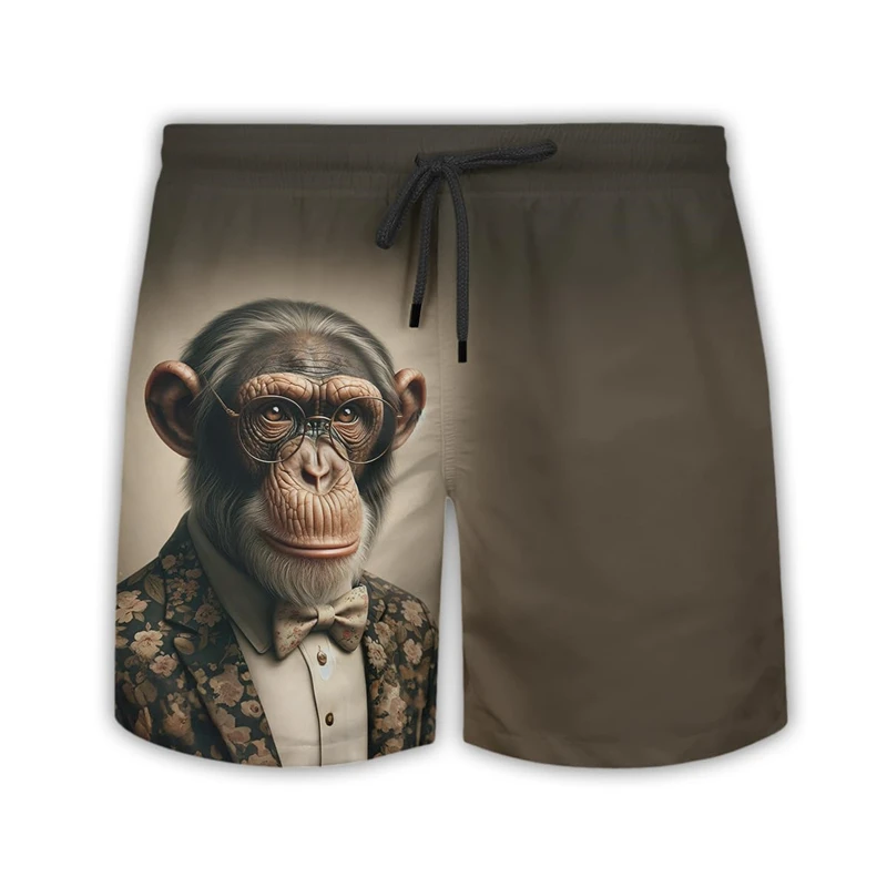 

Trend Monkey Graphic Beach Shorts For Men Fashion Summer Holiday Vacation 3D Printed Short Pants Casual Streetwear Hip Hop Short