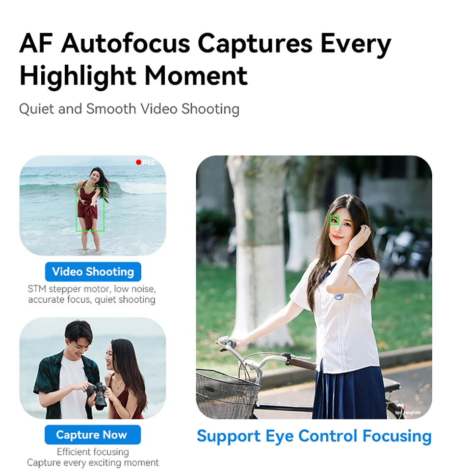 7Artisans AF 85mm F1.8 STM Full Frame Medium Telephoto Portrait Lens Large Aperture Sony E mount Lens for Video Shooting