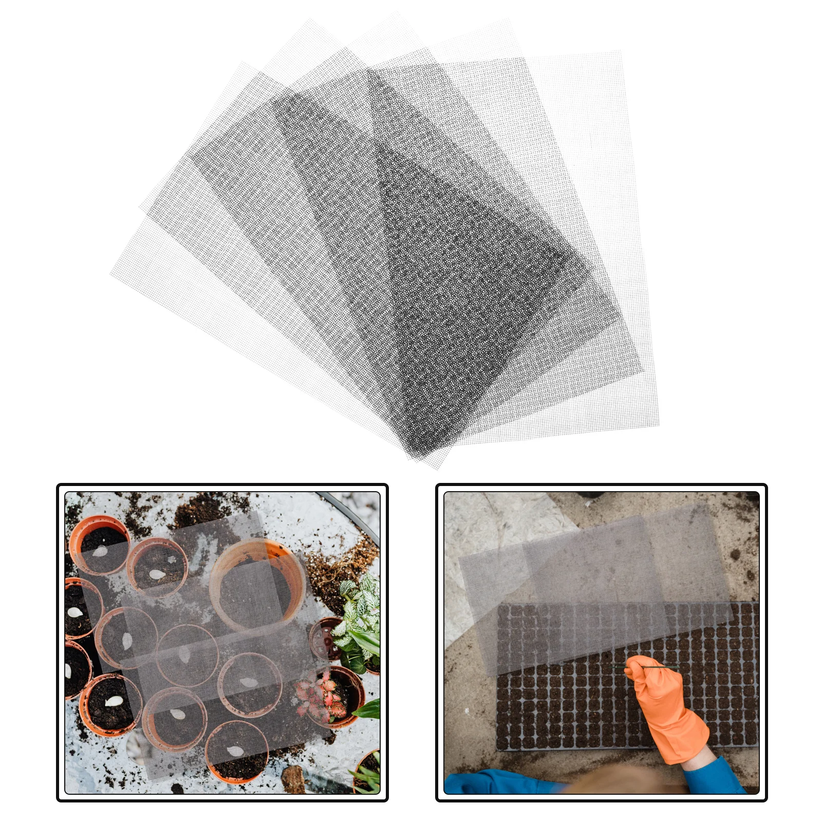 

5pcs Stainless Steel Mesh Screen 5-Layer Fine Wire Mesh For Flower Pot Drainage Grid Bonsai Pots Accessories Garden Tool Parts