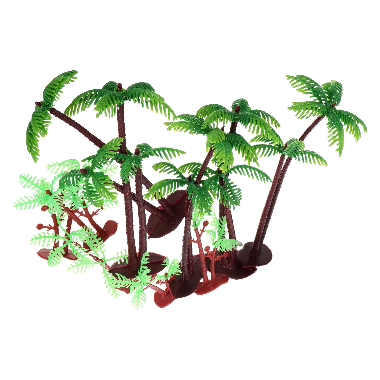 

10pcs Coconut Tree Cake Toppers Beach Decorations Reusable Party Inserts Ocean Theme Cupcake Accessories Palm Tree Baking