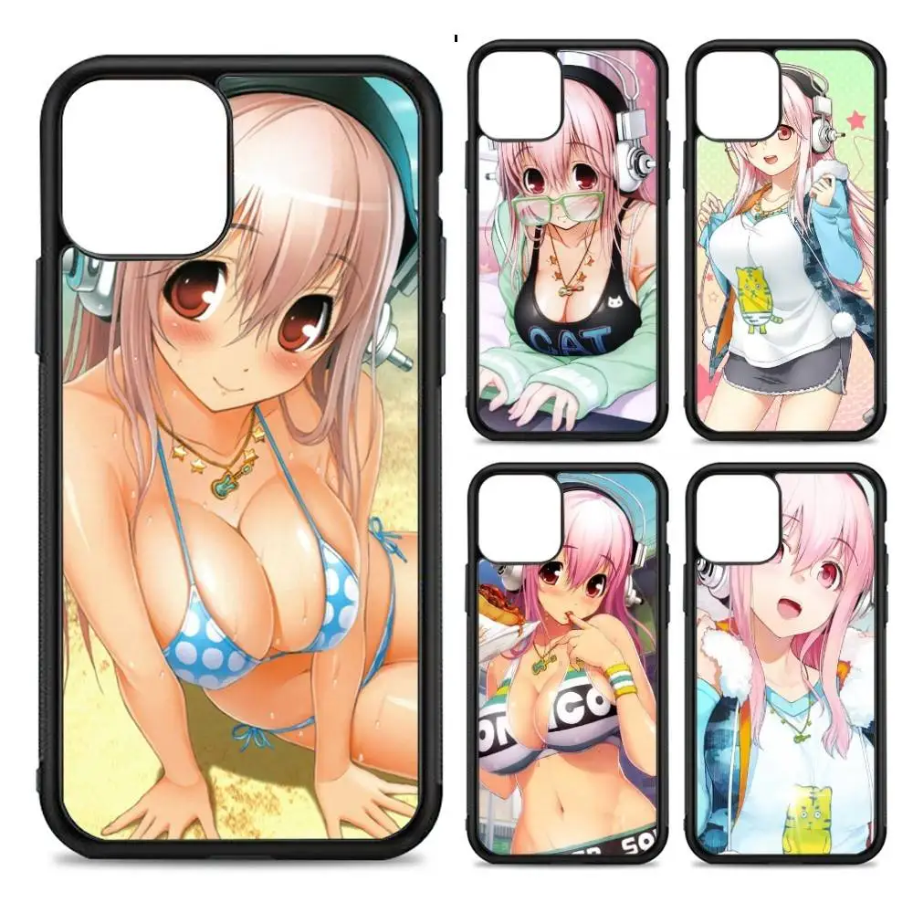 

Super Sonico Game For IPhone 17 16 15 14 13 12 11 Pro Max Plus Mini PC+TPU Back Phone Cover