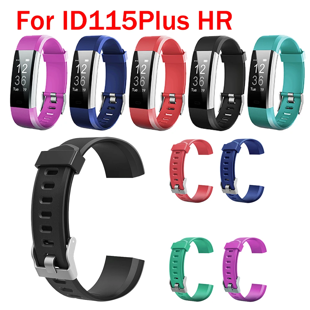 

Portable Soft 20mm Smart Watch Strap for ID115Plus HR Replacement Parts Colorful Silicone Watch Wrist Band Accessories