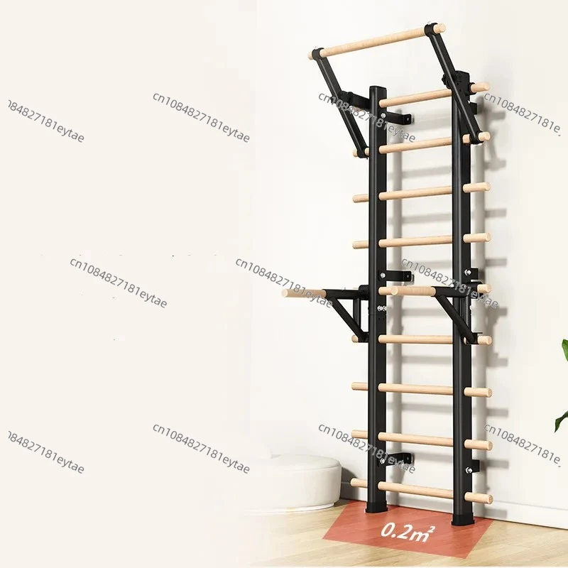 for China Factory Hot Sale Body Stretching  Wall Mounted Wooden Fitness Pull up Bar  Swedish Ladder
