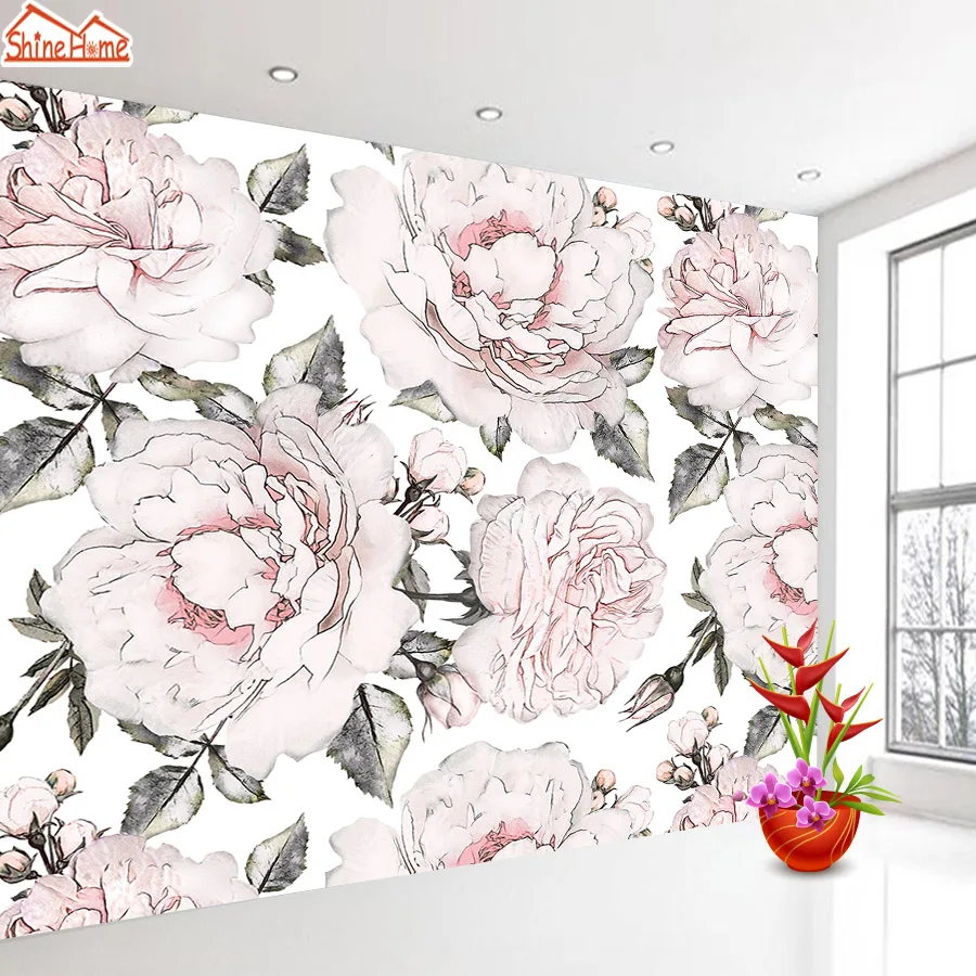 Removable Custom Optional Rose 3d Wallpaper for Living Room Wall Covering Papers Home Decor Sofa Background Floral Mural Rolls