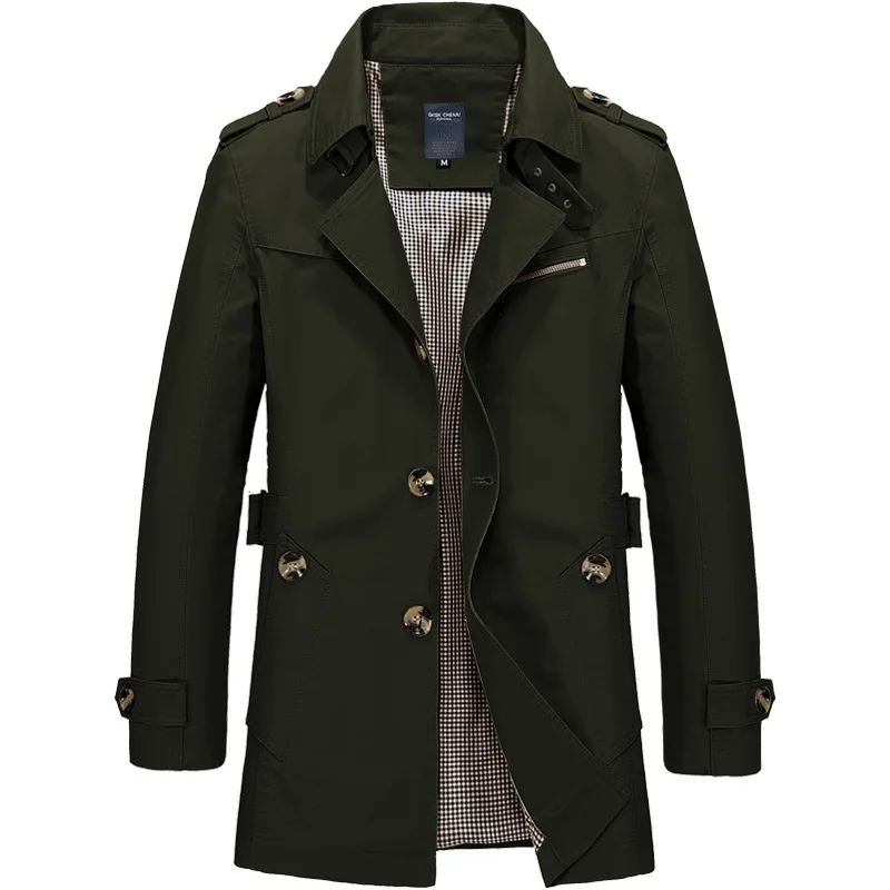 New Fashion Solid Color Men’s Jacket Cotton Windbreaker for Spring and Autumn Men\'s Windbreaker