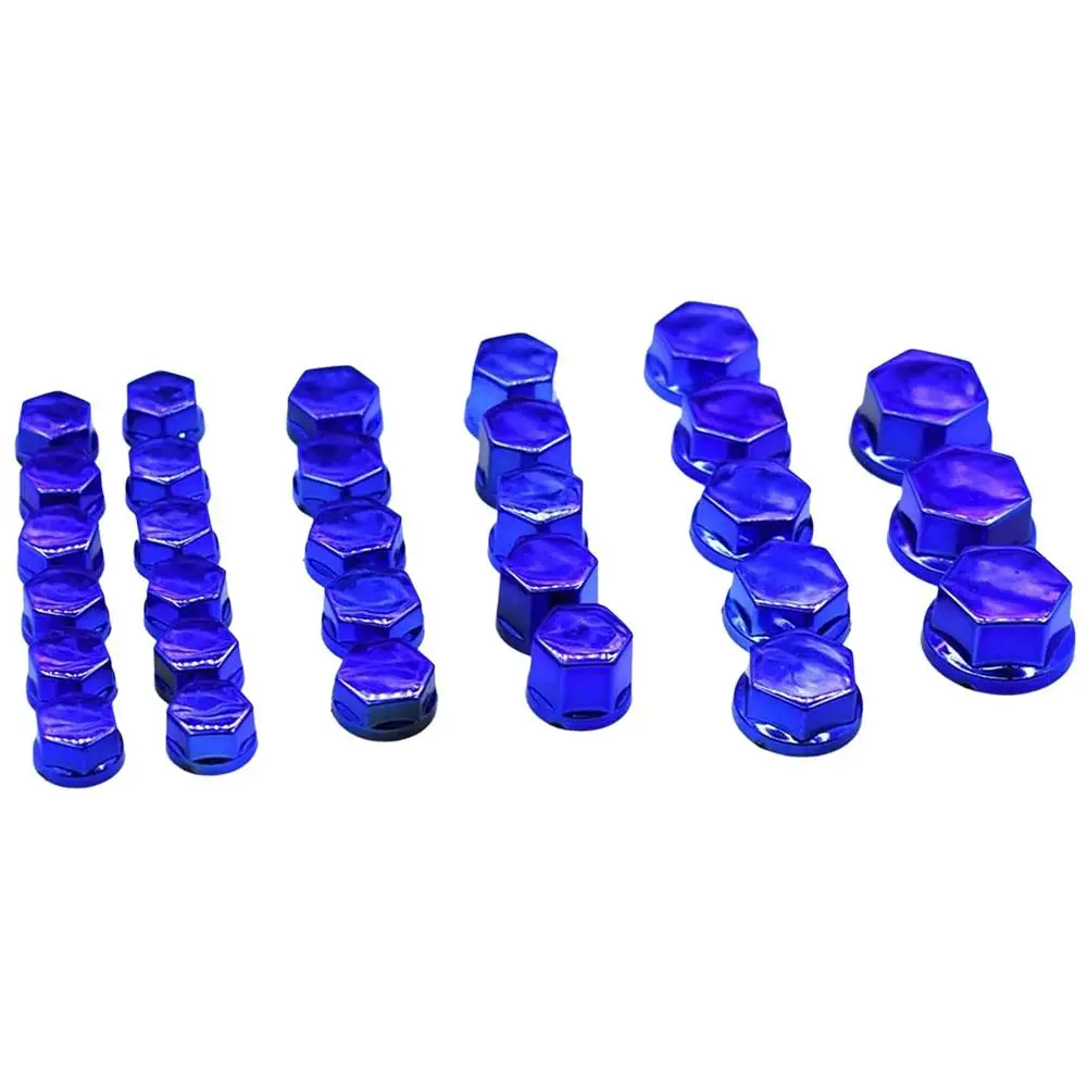 Universal 30PCS motorcycle modeling plating nut decorative screw cap For Yamaha FZ1 FAZER FZ6 FZ6R FZ8 XJ6 MT01 MT03 MT-07 MT-09