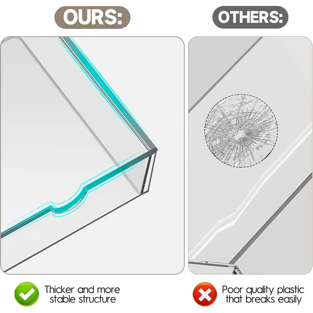 Conjunto organizador acrílico de 21 gavetas - armazenamento empilhável transparente para escritório, maquiagem, joias