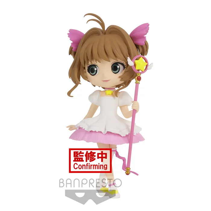 New Original Bandai Q Posket Cardcaptor Sakura Figure Kinomoto Sakura Girl Action Figurine Anime Pvc Model Doll Toys Gifts