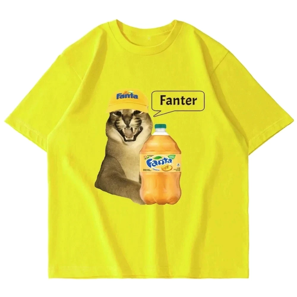 Funny Big Floppa Cat Meme Fanter Print Casual Short Sleeve Women T-Shirt for Spring Summer Round Neck Women's Clothing