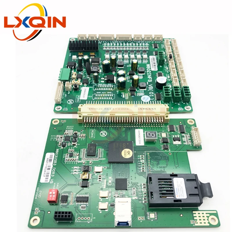 LXQIN XP600 2 Heads board kit W802HEAD-VC(01) optical fiber Version for Wellprint board DTF Flatbed printer