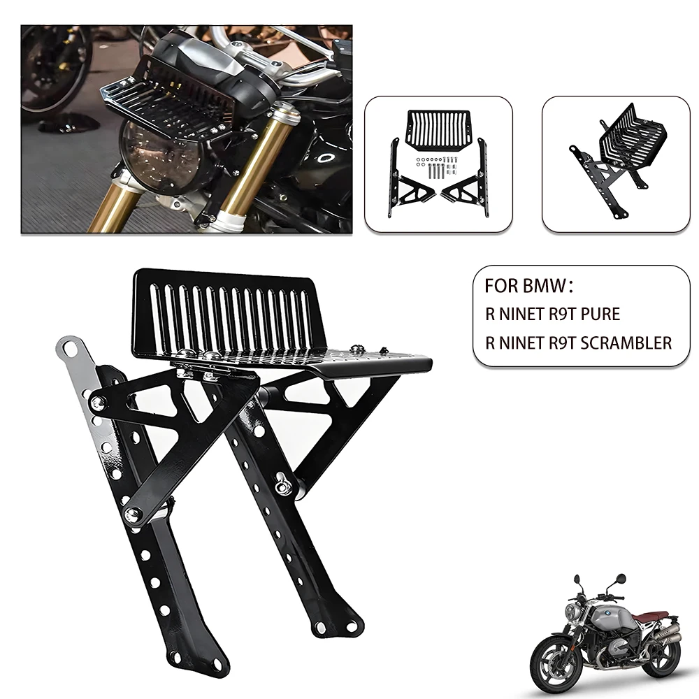 Suitable for BMW R nineT R9T Latte Scrambler headlight racks, luggage racks, front brackets, and cargo support motorcycles