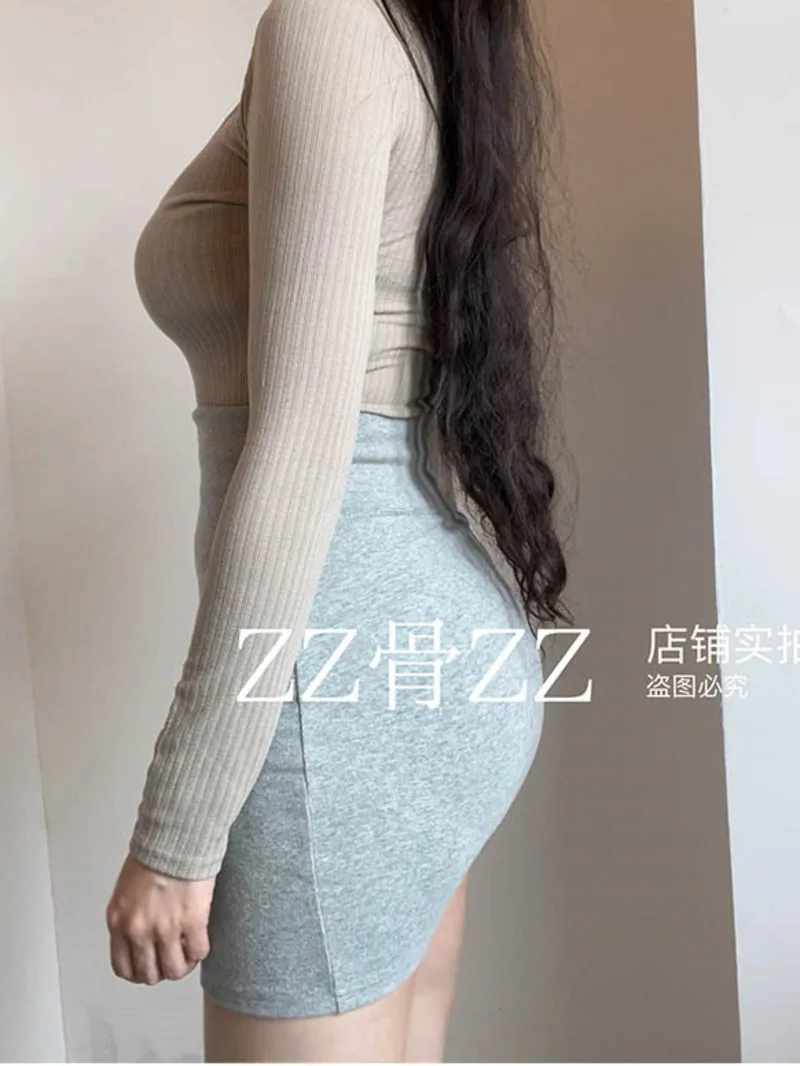 Autumn New V-neck Open Button Decoration Slim Long Sleeved T-shirt Women Tshirt Body Slim Fashion Women Tees 2024 Sweet W118