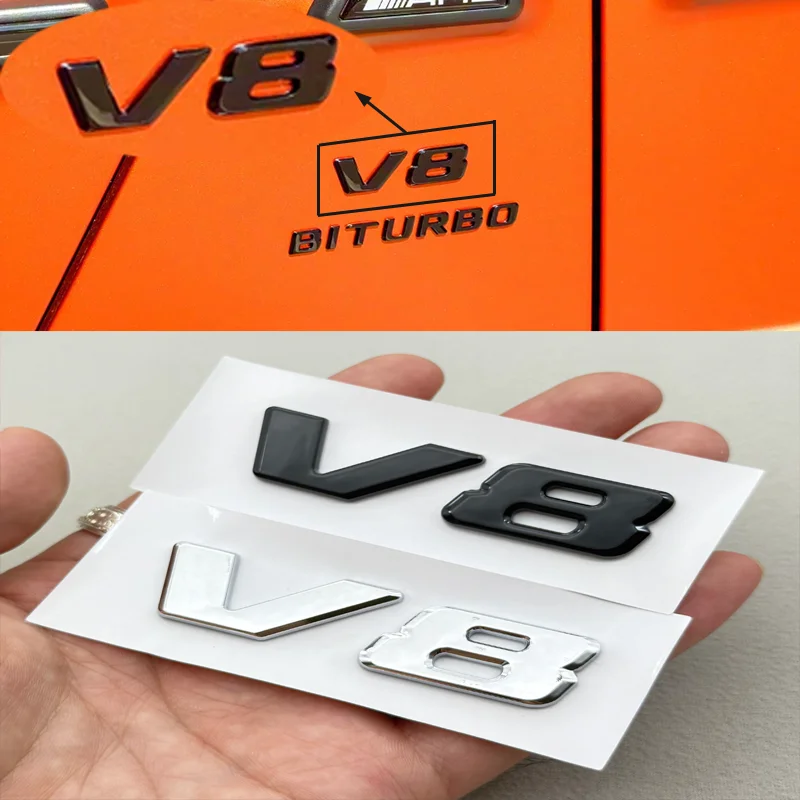 3d abs cromo letras carro fender lado crachá adesivo v8 emblema logotipo decalques para mercedes classe g s600 w222 s500 w140 cl600 cls63