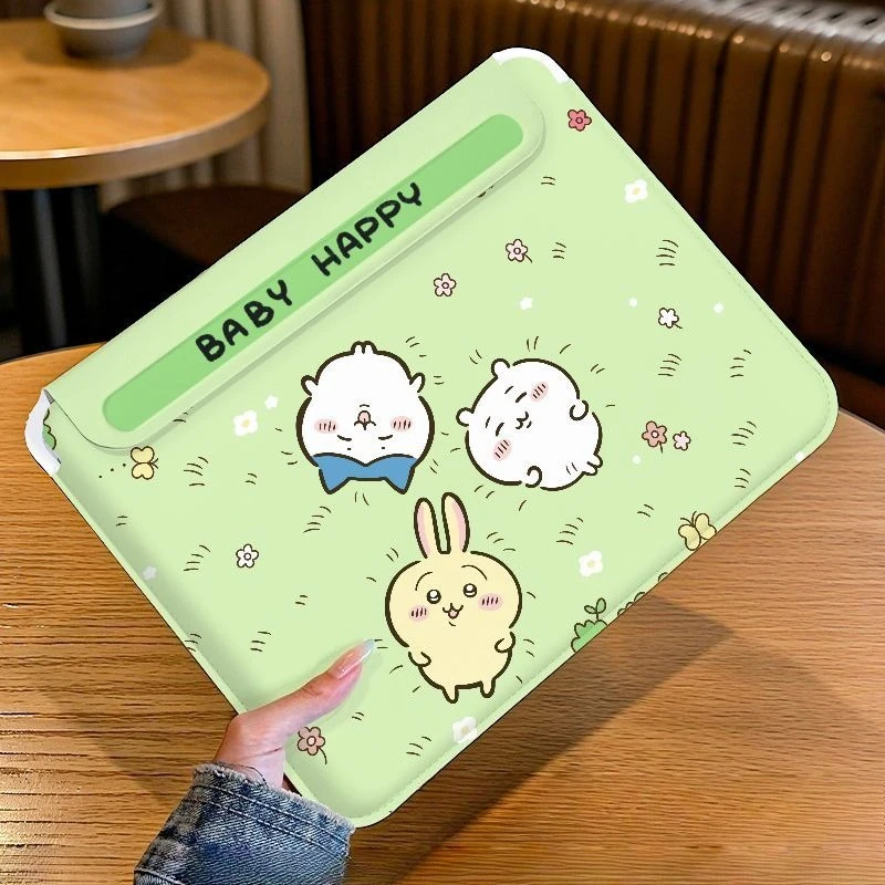 Cartoon Kawaii Light and Thin Portable Laptop Inner Bag Ipad Storage Multi-functional Mouse Pad Anti-fouling Good Looks Chiikawa