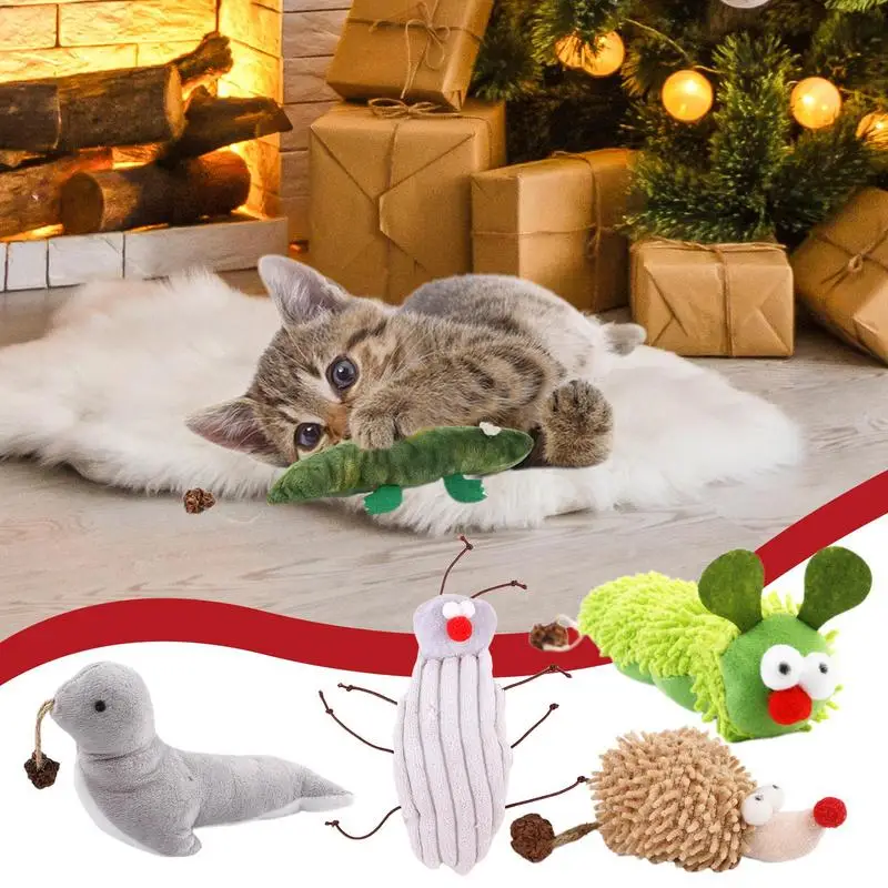 Catnip Toys For Cats Catnips Infused Kitten Plush Toy Super Soft Crinkle Sound Pet Chew Toy Interactive Cat Teething Toys For