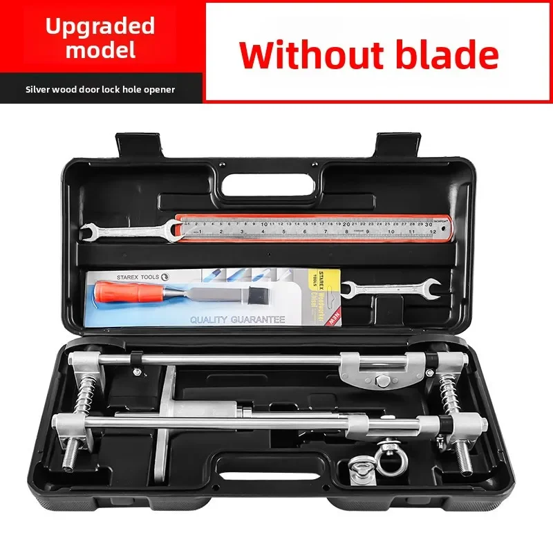 Wood Door Lock Hole Cutter Jig Tool Set Tungsten Steel Alloy Blades 16.5-26mm Drilling Template for Carpentry Door Frame Slot