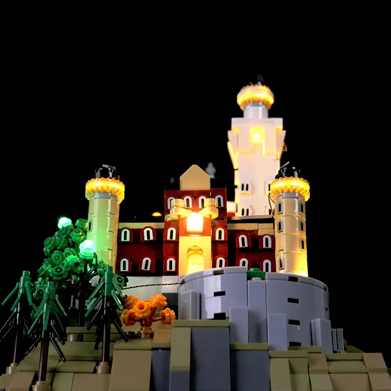 Kit luce LED per LEGO 21063 Neuschwanstein Castle Architecture Regalo di Natale (Non include blocchi di costruzione Set di mattoni Modello)