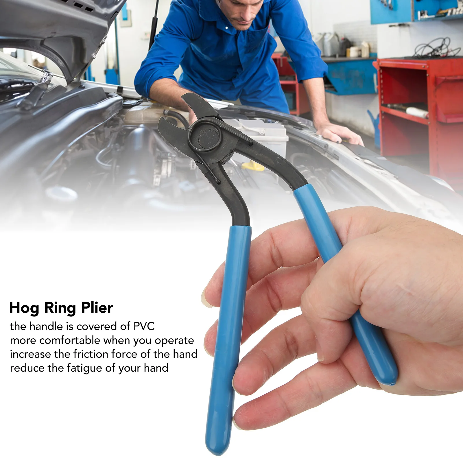 Hog Ring Plier Bent Head Curved Open Angled Removal Install Repair Tool For Vehicles Upholstery