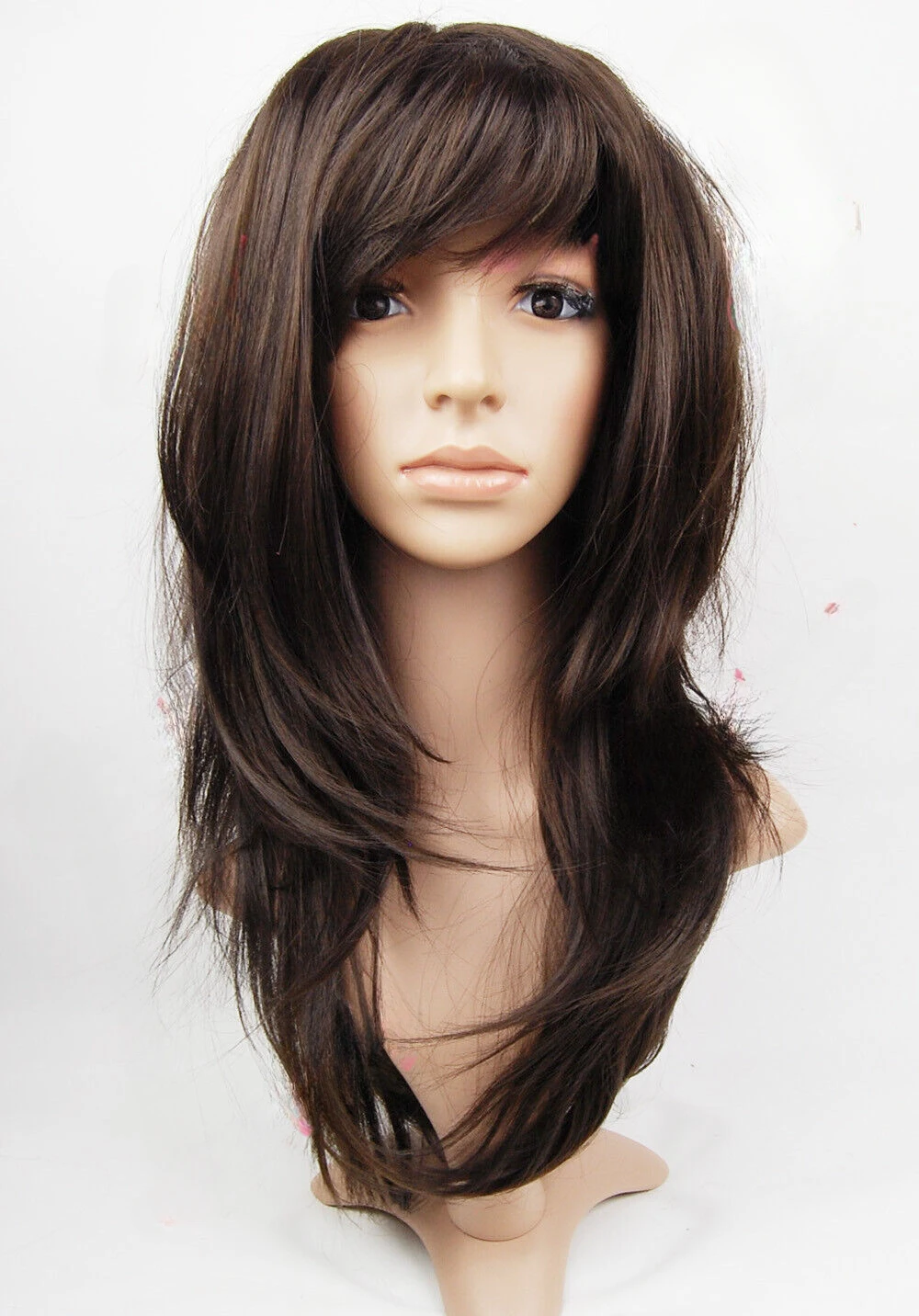 

Brown Mix Long Wavy Layered Wig