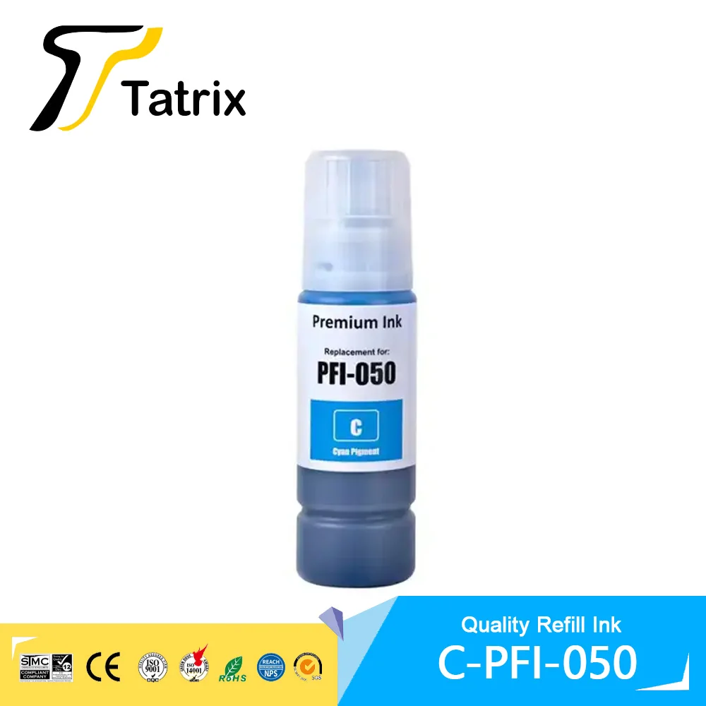 Imagem -03 - Pfi 050 Cor Premium Compatível Tinta Garrafa para Canon Imageprograf Pfi050 Tc20 Printer Tatrix-pfi050