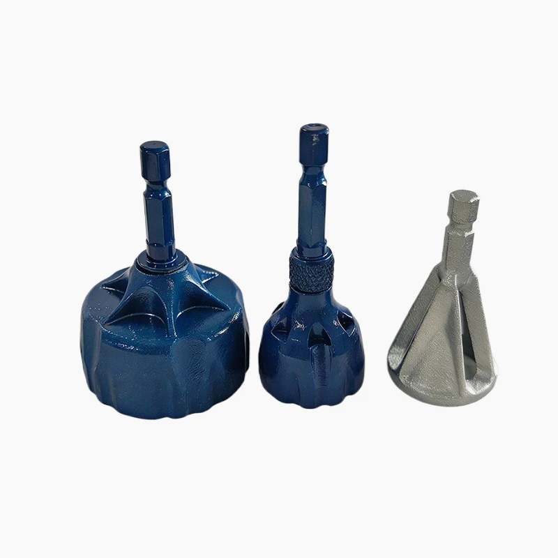 

Deburring External Chamfer Tool, Three Blade Metal Trimming Deburrer, Chamfering Bit for Screws & Bolts, Silver/Blue