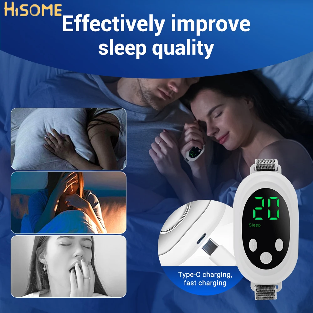 

Sleep Aid Device Handheld Microcurrent Smart Sleep Aid Machine Relieves Stress Anxiety Help Sleep Smart EMS Pulse Stimulation