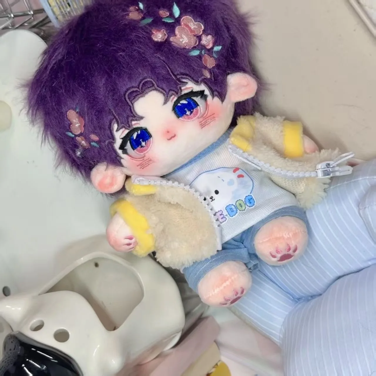 En stock 20 cm amour et espace profond Rafayel peluche poupée avec squelette oreiller ornement Anime Figure jeu jouet enfants cadeau Ca