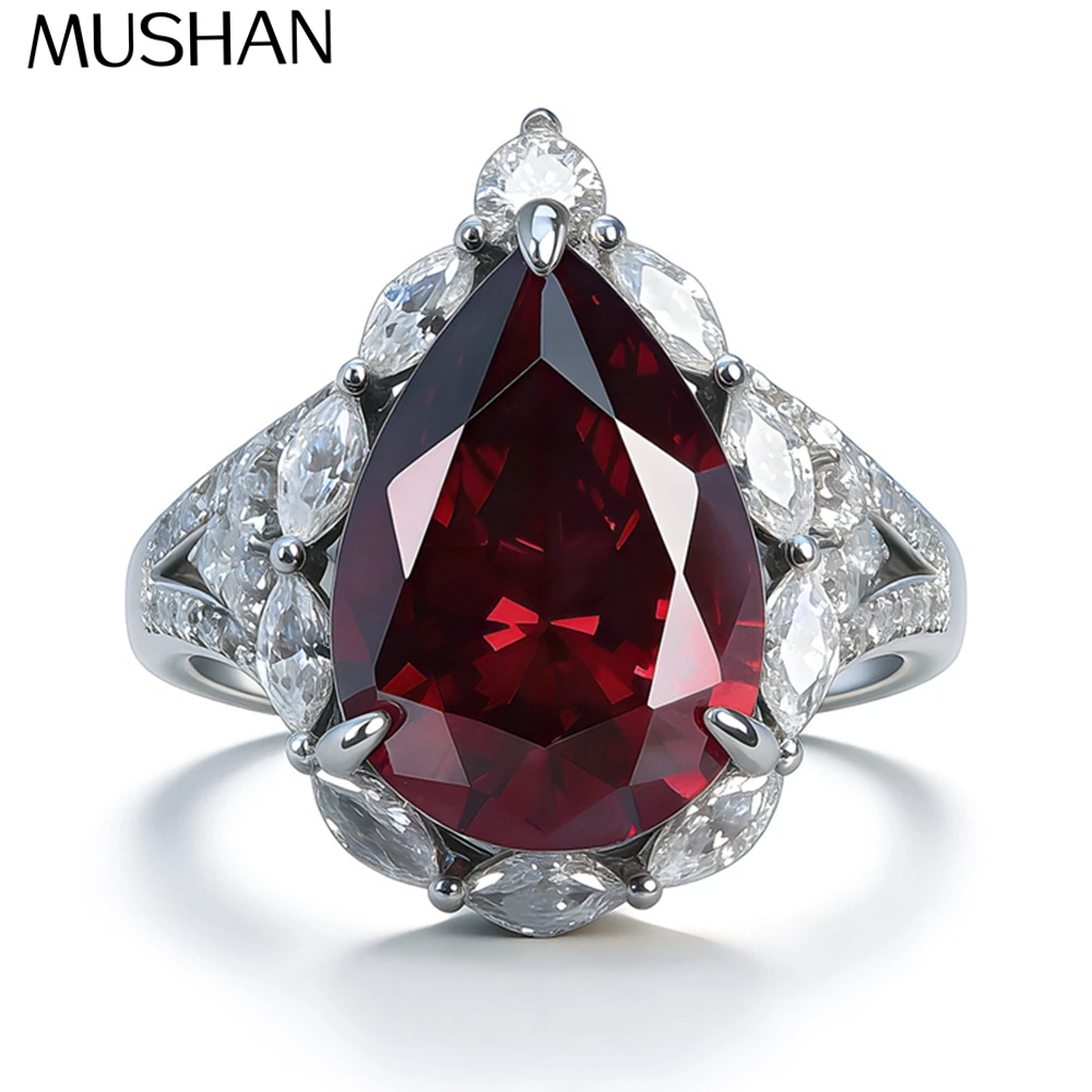 

Ювелирные изделия MuShan: Обручальное кольцо из стерлингового серебра 925 пробы с высокоуглеродистым бриллиантом, премиум-класса, для женщин, изысканные ювелирные украшения