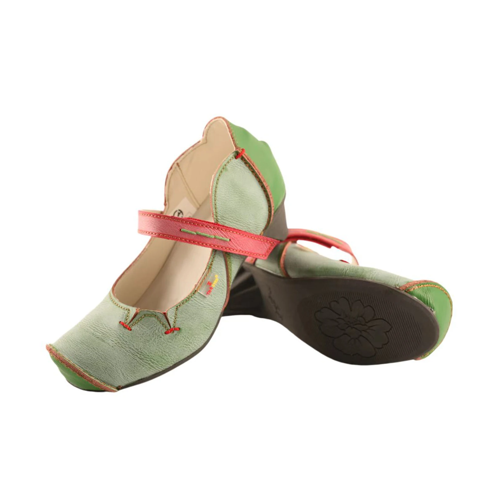 TMA EYES Gestreifte High-Heel-Plateau-Sandalen für Damen mit einzigartigem bootförmigem Design – Detail 1