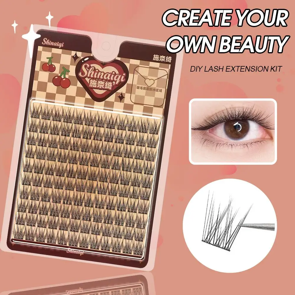 10列ナチュラルまつげクラスターDIYマンガまつげ透明テリアストランドまつげソフトつけまつげまつげデイリーメイク