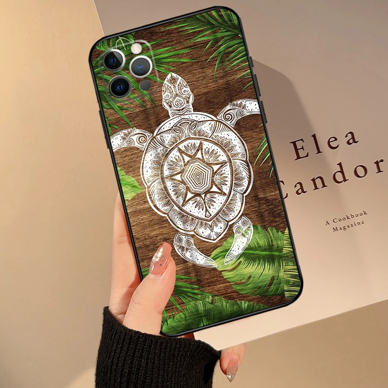 حافظة هاتف بنمط الخشب السلحفاة ، Funda لهاتف آيفون 15 14 13 12 11 Pro Max Mini 7 8 14 Plus SE 2020 2022 XS Max X XR