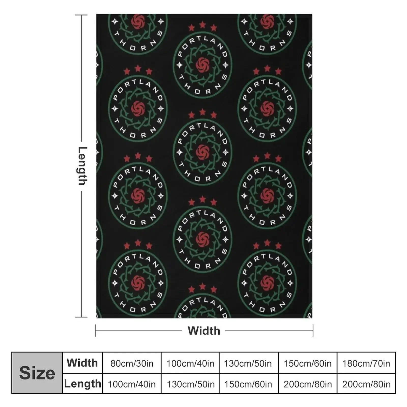 PORTLAND THORNS 3 STARS FC-CLUB NWSL Throw Blanket wednesday Decorative Beds cosplay anime Blankets