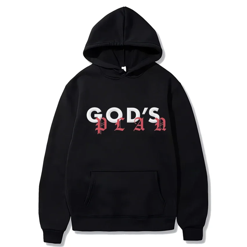 

Rapper Drake album God's Plan Graphic Hoodies 2025 Men Women Hip Hop Oversized streetwear Unisex Fleece Long sleeve Sweatshirts